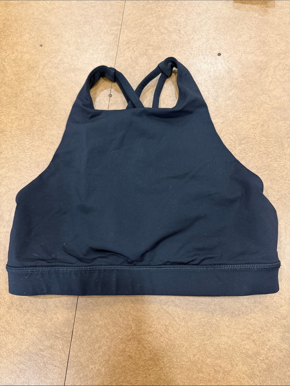 Lululemon Energy Longline Black High-Neck Sports Med Support Bralette Sz 6